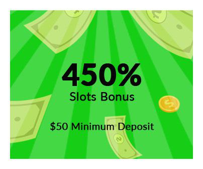 450% Slots bonus